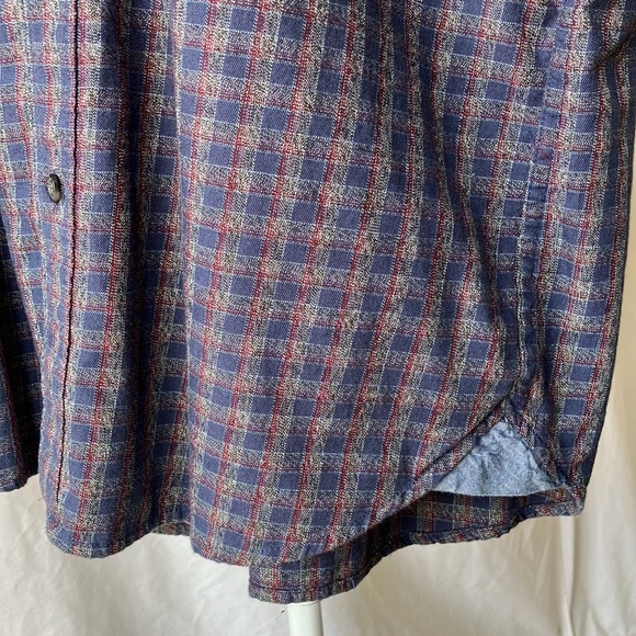 Thread & Cloth Mens S Long Sleeve Button down Shirt Navy Red Grey - Picture 9 of 16